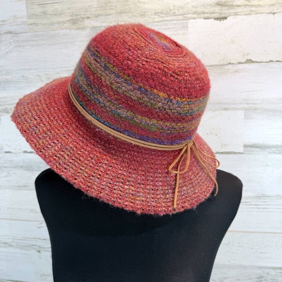 NWT Scala Boho Wide Brim Hat Fall Cottagecore Artisan Style Cozy Festival main image 7